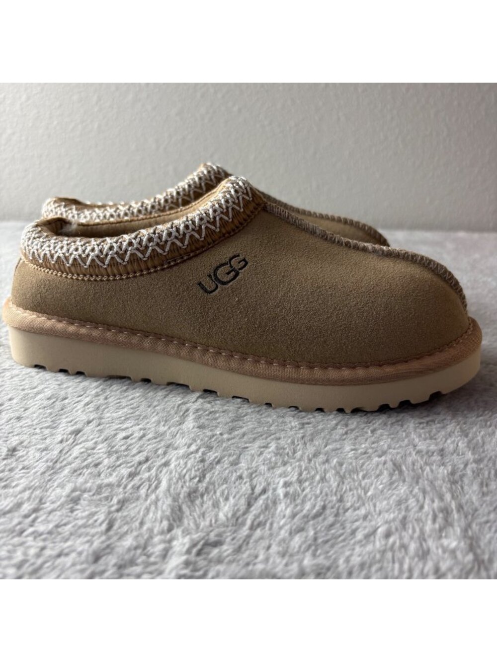 UGG Tasman II Fleece Lined Slippers Shoes Girls 5 Chestnut New Gorpcore